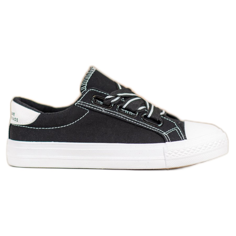 SHELOVET Bequeme Textil-Sneaker schwarz