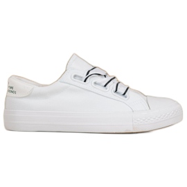 SHELOVET Bequeme Textil-Sneaker weiß