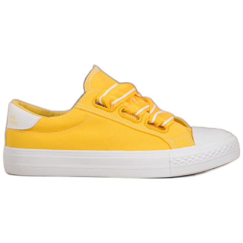 SHELOVET Bequeme Textil-Sneaker gelb
