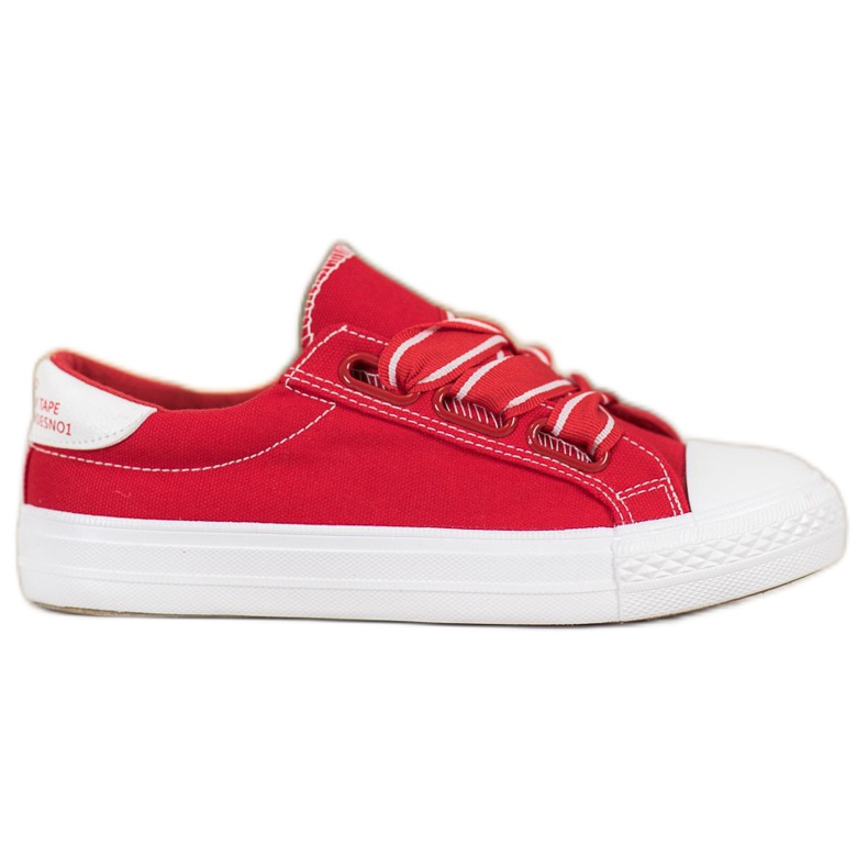 SHELOVET Bequeme Textil-Sneaker rot