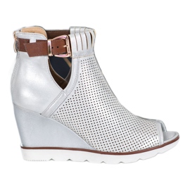 Filippo Silberne Stiefeletten grau