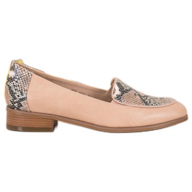 VINCEZA Loafer mit Schlangenmuster braun
