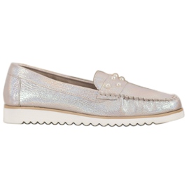 Sergio Leone Slipper mit Perlen golden