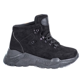 Queentina Wildleder Sneakers schwarz