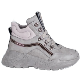 Queentina Warme Turnschuhe grau