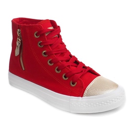 High-Top-Sneaker F-6 Rot