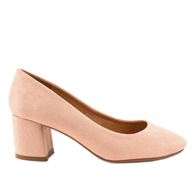 Pinke Wildleder-Pumps am FM1089-Pfosten rosa