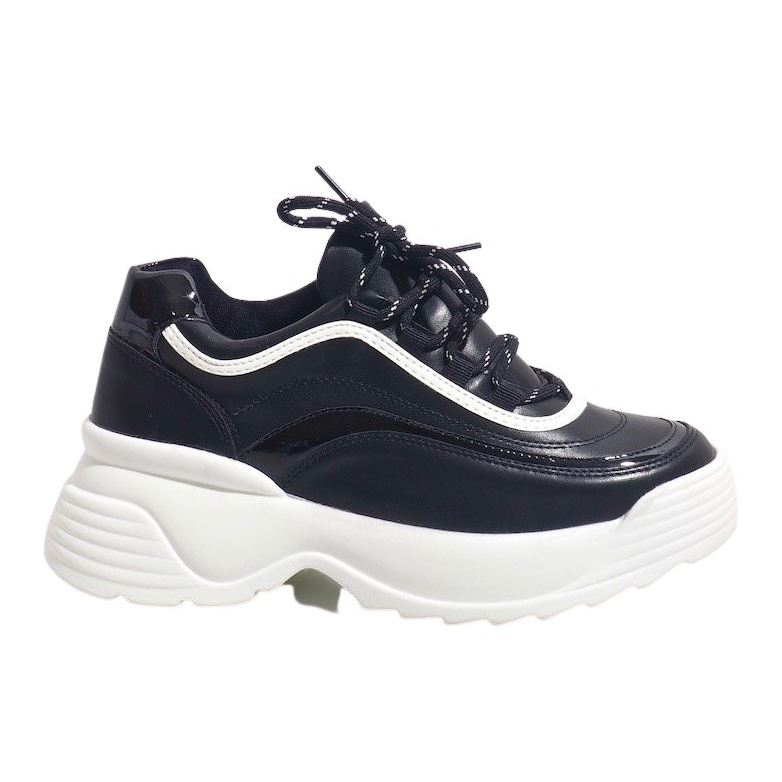 Schwarze Sport-Sneaker aus Kunstleder 7918-Y