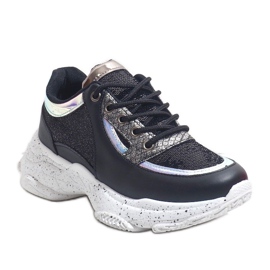 Schwarze Sport-Sneaker mit HL-08