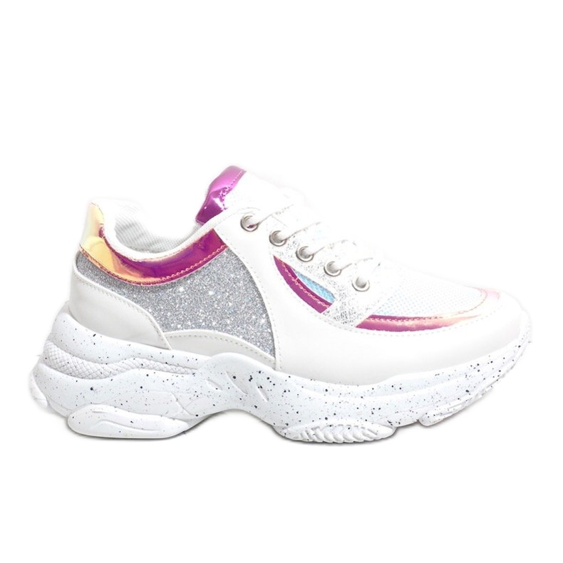 Weiße Sport-Sneaker mit HL-08 mehrfarbig