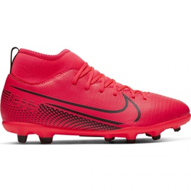 Nike Mercurial Superfly 7 Club FG / MG Jr AT8150-606 Fußballschuhe rot orangen und rottöne