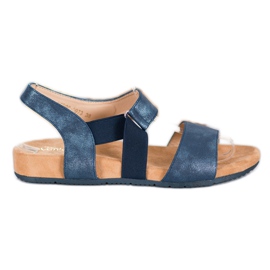 SHELOVET Bequeme marineblaue Sandalen