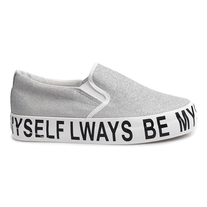 Slip On Glitzer E22 grau