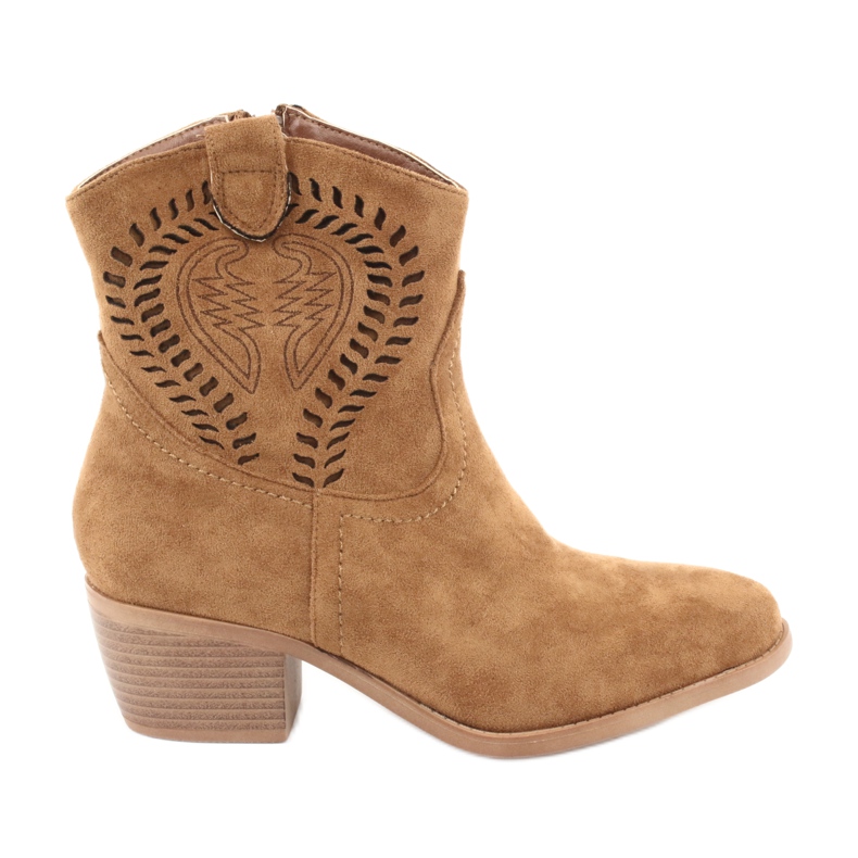 M.Daszyński Casual Damen Cowboystiefel Daszyński 1921, Wildleder braun