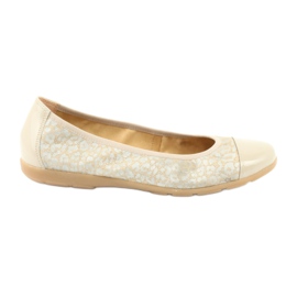 Caprice Bequeme Ballerinas im Spitzenstil, Leder 22152, beige