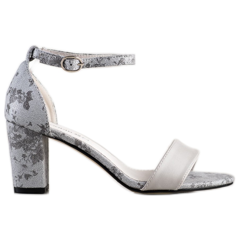 Goodin Stilvolle Sandalen mit Spitze grau