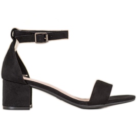 Evento Klassische Sandalen mit niedrigen Absätzen schwarz