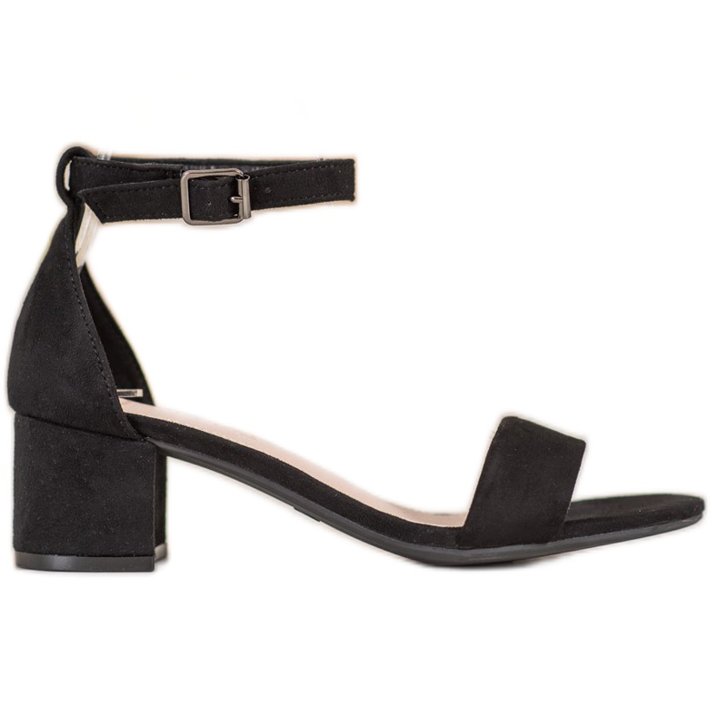 Evento Klassische Sandalen mit niedrigen Absätzen schwarz