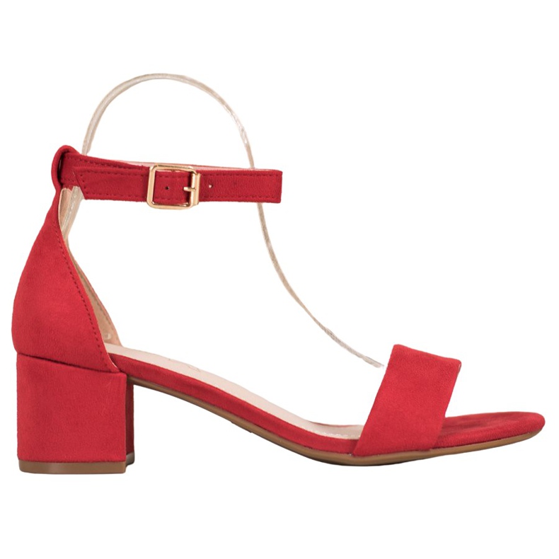 Evento Klassische Sandalen mit niedrigen Absätzen rot