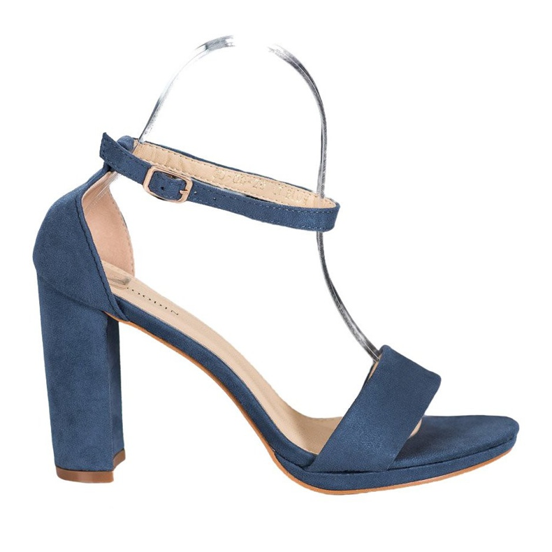 Goodin Wildledersandalen auf einer Bar blau