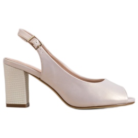 Sergio Leone Elegante Sandalen mit offener Zehenpartie braun