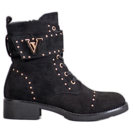 SDS Modische Wildleder-Arbeiter schwarz