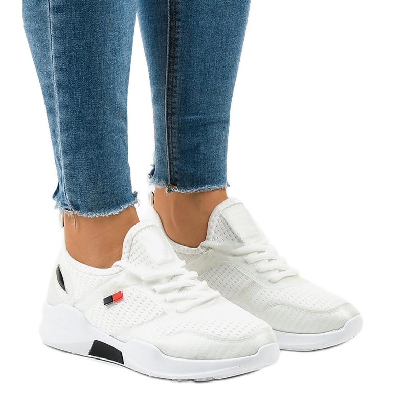 Weiße Damen Sportschuhe SH809