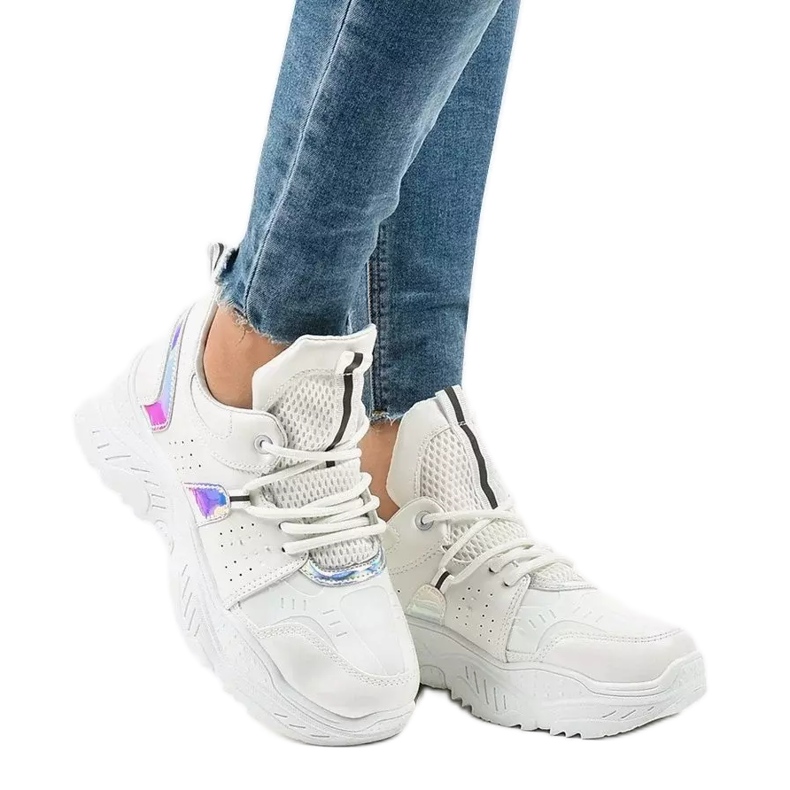 Weiße Sport-Sneaker K-505