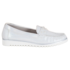 Sergio Leone Slipper mit Perlen grau