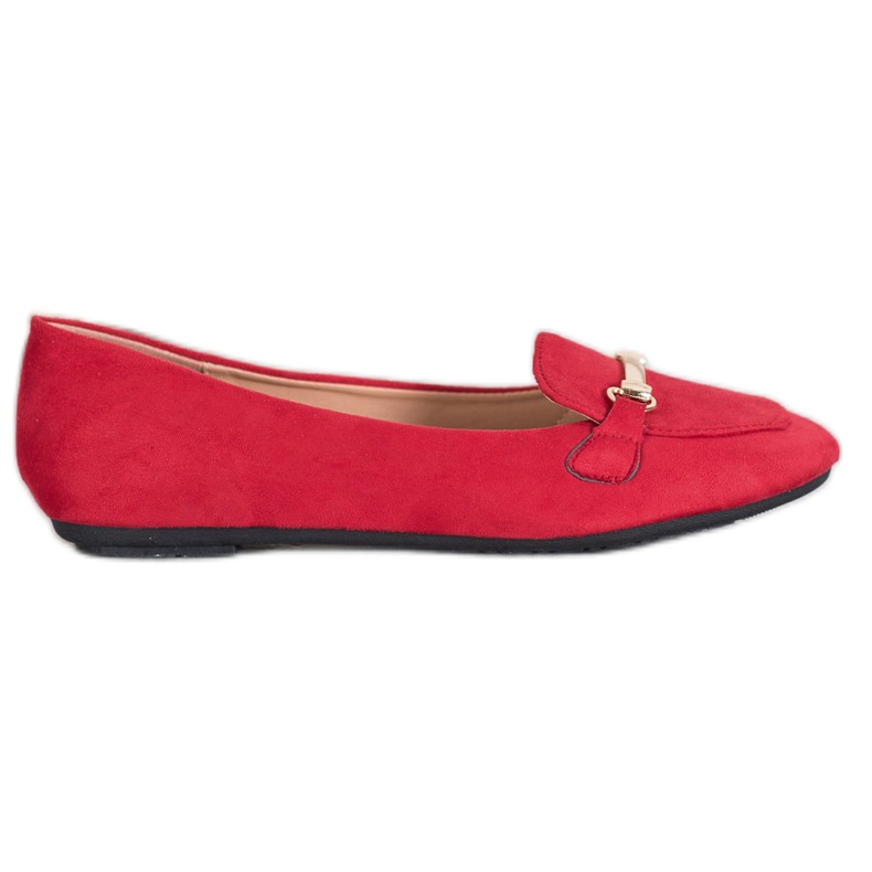 SHELOVET Ballerinas aus Wildleder rot