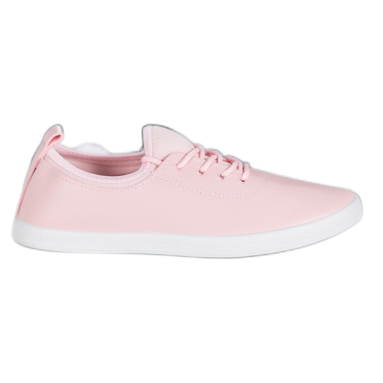 SHELOVET Leichte Sneakers mit Öko-Leder rosa
