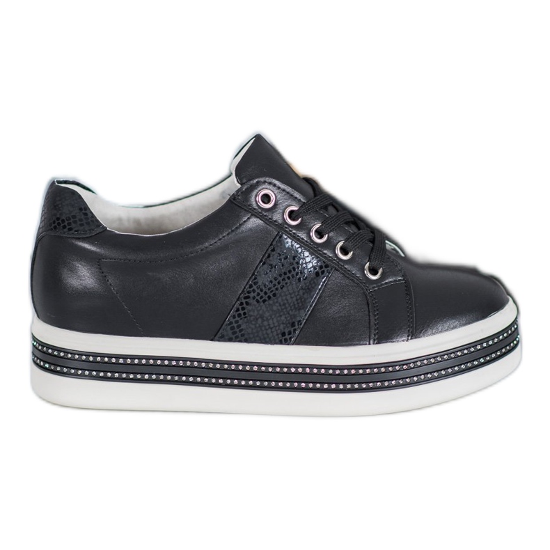 Bestelle Sneakers mit Zirkonia schwarz
