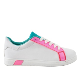 Weiße Turnschuhe W-3116 rosa