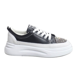 Schwarze Sneaker Sneakers verziert mit G140-1
