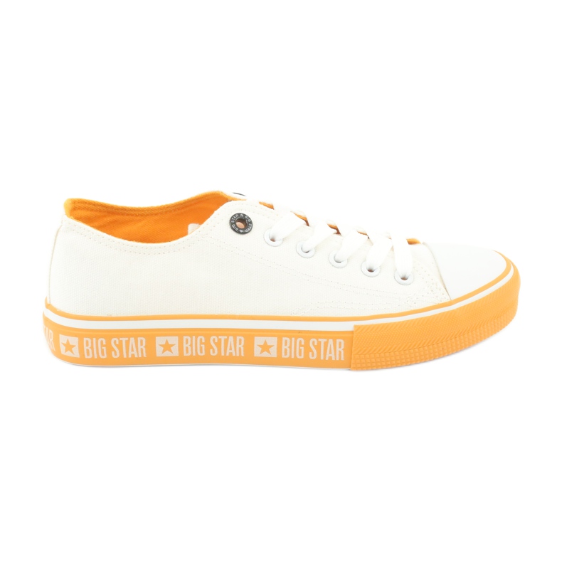 Big Star FF274234 Sneakers mit gelber Sohle, weiß