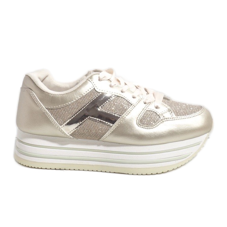 Gold modische Damen Sportschuhe 1306 golden