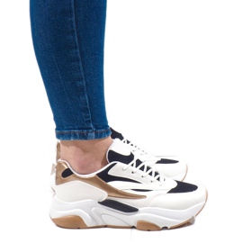 Weiße Sport-Sneaker SX001-90 schwarz