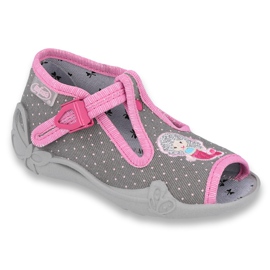 Befado Kinderschuhe 213P114 rosa grau