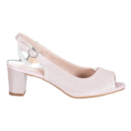 Sergio Leone Durchbrochene Sandalen an einer Bar rosa