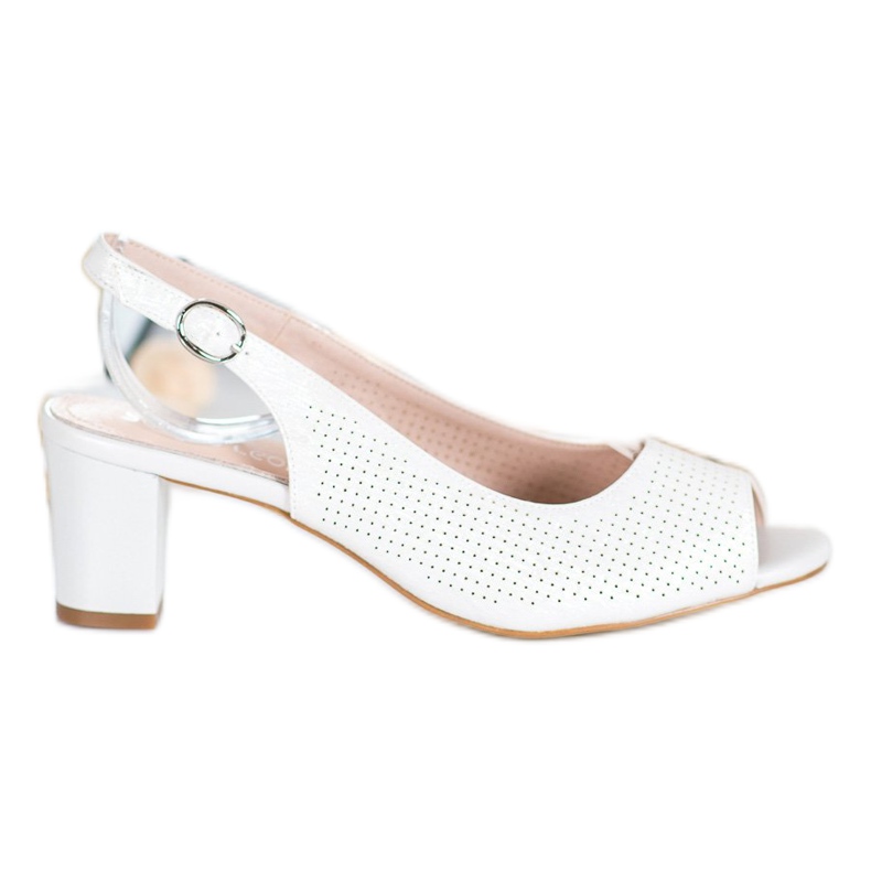 Sergio Leone Durchbrochene Sandalen an einer Bar weiß