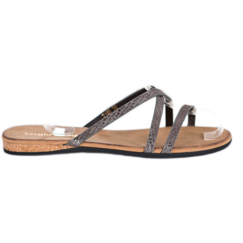 Sergio Leone Stilvolle Hausschuhe grau