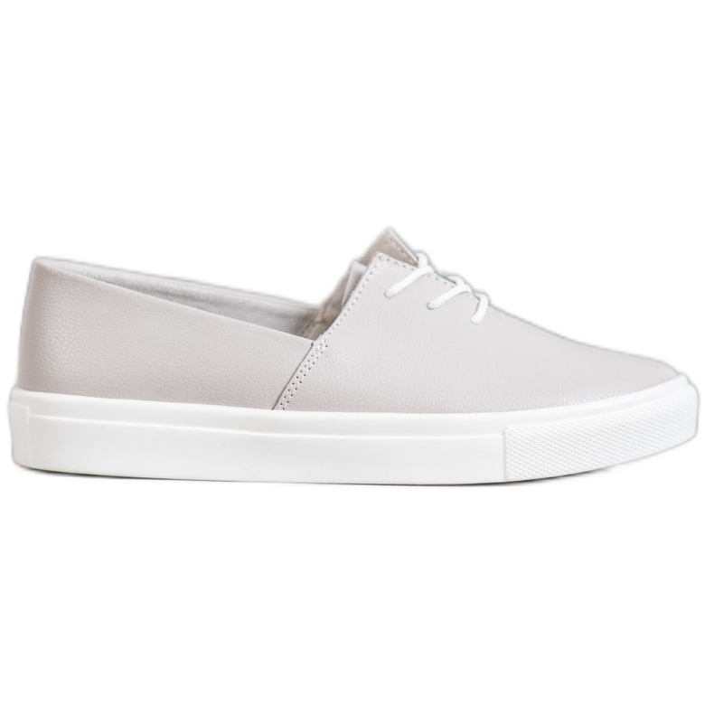 Filippo Stylische Ledersneaker grau