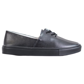 Filippo Stylische Ledersneaker schwarz