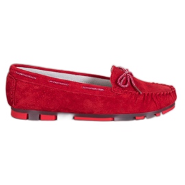 Filippo Leichte Leder-Loafer rot