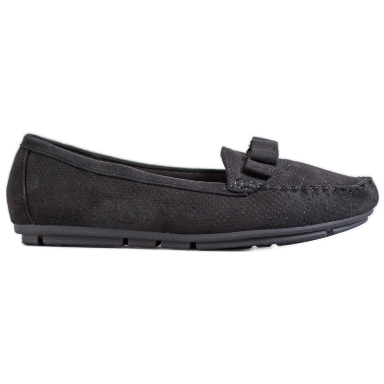 Clowse Durchbrochene Loafer mit Schleife schwarz