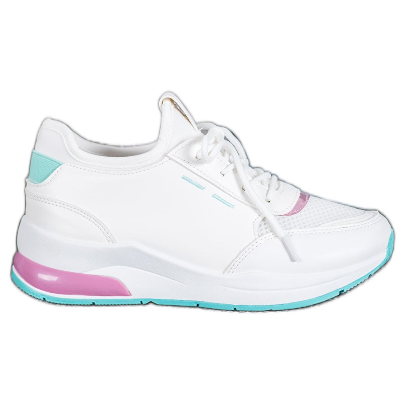 SHELOVET Gebundene Schuhe aus Öko-Leder weiß