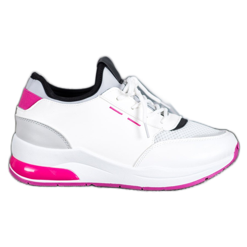 SHELOVET Gebundene Schuhe aus Öko-Leder weiß