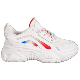 SHELOVET Modische Sneaker auf der Plattform weiß