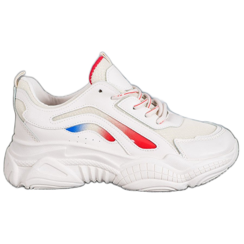 SHELOVET Modische Sneaker auf der Plattform weiß