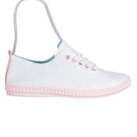 SHELOVET Leichte durchbrochene Sneaker weiß